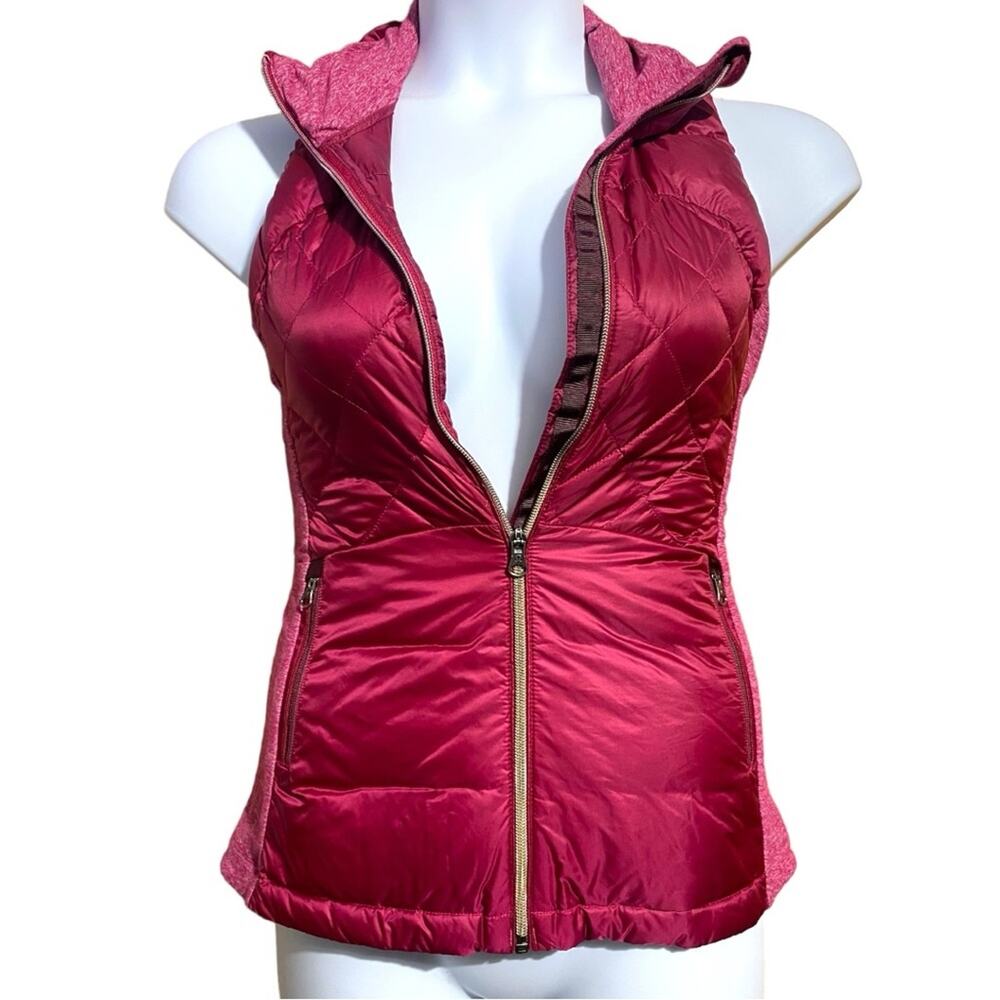 Lululemon Down For A Run Vest - Berry Rumble quilted puffer vest size 4
